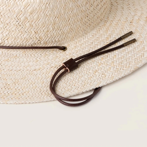 WILL + BEAR Hat Co. Rider Handwoven Palm Straw Hat Size Large New $97 main image 7